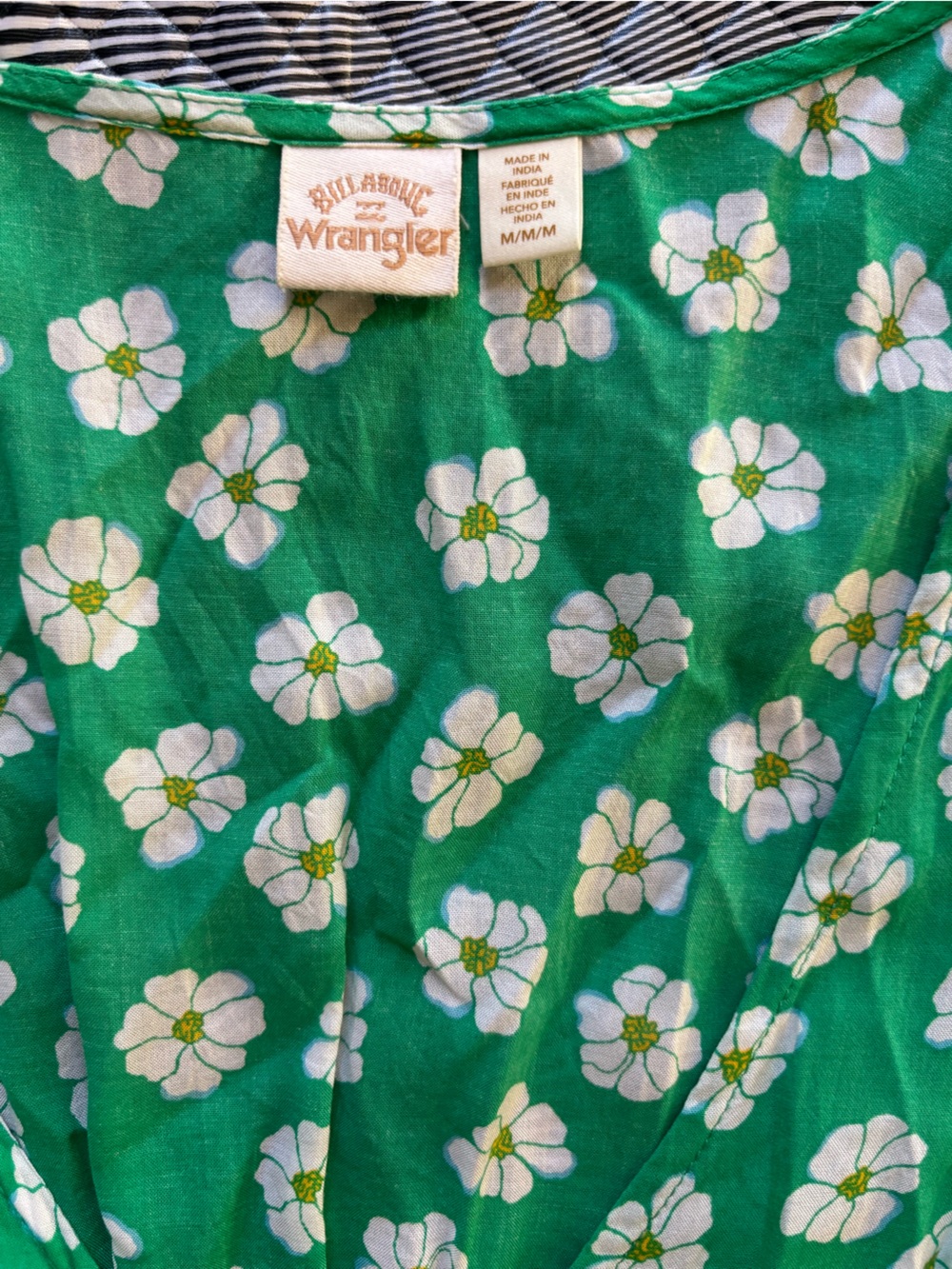 Billabong Green Floral Button-Front Maxi Dress - Picture 8 of 8